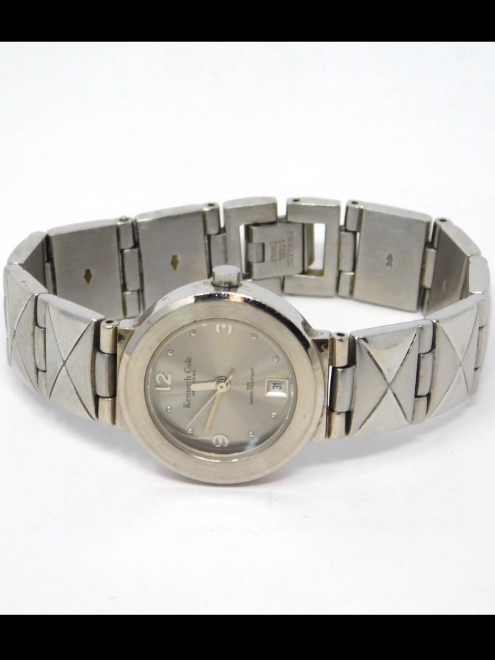 Kenneth Cole Womens Watch KC4116 50m Silver Stainless Steel Date Ladies Bracelet